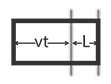 Mesure de la longueur du verre par double capteur photoélectrique: (P)(S)